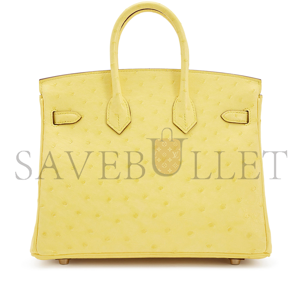 h**mes master birkin 25 ostrich G003e egg yolk gold buckle h041944ck80 (25*20*13cm)